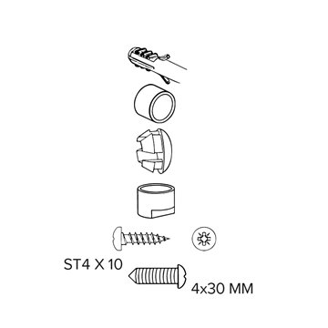 Lofty – Kit di Fissaggio per Profilo a Muro per Cabine Doccia