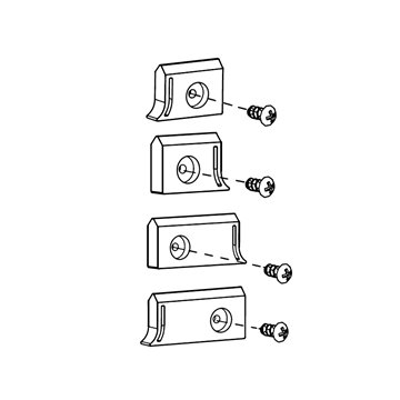 Lofty-kit di fermaporta per angolo - semicircolare - porta scorrevole