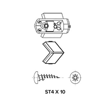 Lofty-kit di giunzione angolare per angolo