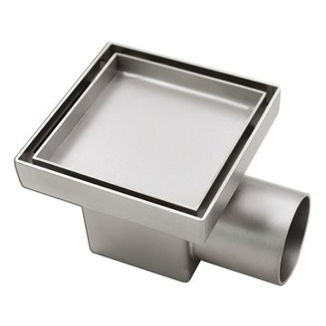 Chiusino sifonato inox style: lusso quadrato, piastrellabile