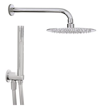 Kit doccia steel round: per una doccia moderna e elegante.