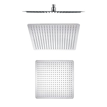 Soffione doccia low square inox 100x100mm anticalcare