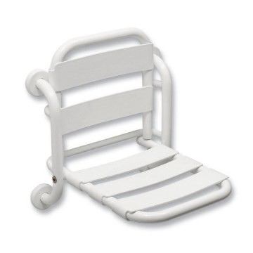 Il sedile ribaltabile per doccia serie EASY con schienale, modello 12008V