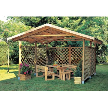 Barchessa in legno di conifera - Struttura 360x450 cm per spazi ampi