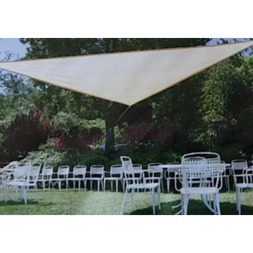 Vela triangolare beige 360x360x360cm: protezione solare elegante e fu