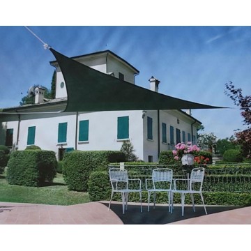 Vela triangolare beige 360x360x360cm: protezione solare elegante e fu