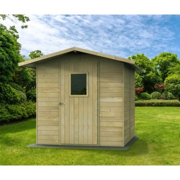 Casetta vaniglia in perlina d'abete naturale 200x207 cm: pareti preas