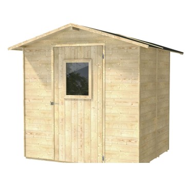 Casetta vaniglia in perlina d'abete naturale 200x207 cm: pareti preas