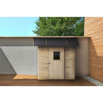 Casetta preassemblata in perlina d'abete naturale: vaniglia, 207x102c