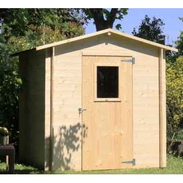 Casetta Regis in perlina d'abete naturale, dimensioni 198x198cm