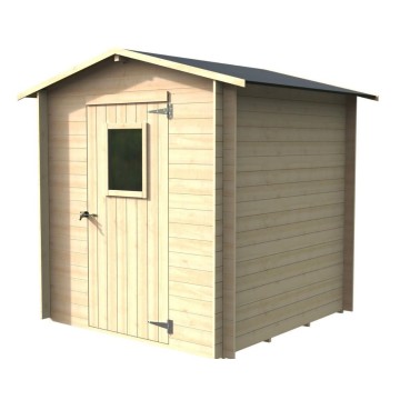 Casetta Regis in perlina d'abete naturale, dimensioni 198x198cm