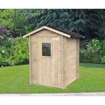 Casetta Hobby in perlina d'abete naturale 146x146cm: pareti preassemb