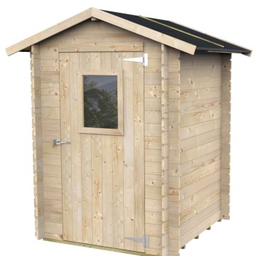 Casetta Hobby in perlina d'abete naturale 146x146cm: pareti preassemb