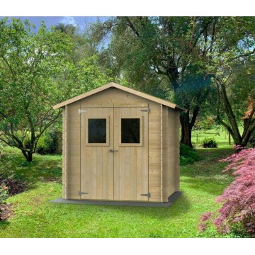 Casetta Hobby: Pareti preassemblate in perlina d'abete naturale 198x1