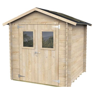 Casetta Hobby: Pareti preassemblate in perlina d'abete naturale 198x1