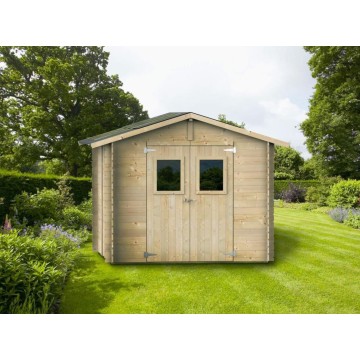 Casetta Hobby: Pareti preassemblate in perlina d'abete naturale 248x2