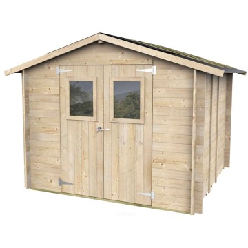 Casetta Hobby: Pareti preassemblate in perlina d'abete naturale 248x2