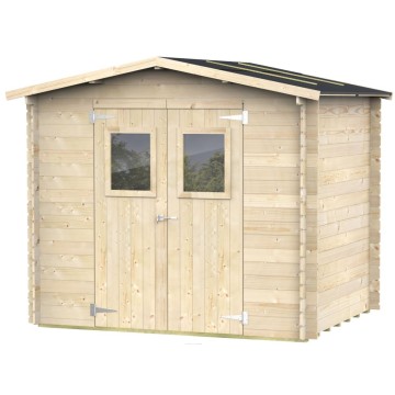 Casetta Hobby in perlina d'abete naturale 248x198cm: pareti preassemb