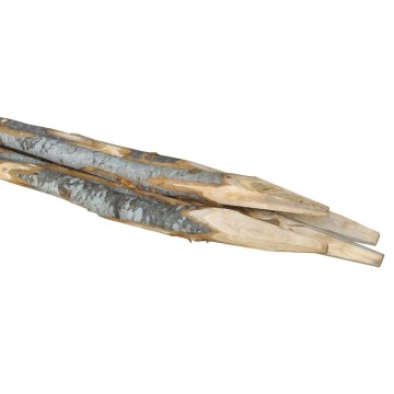 Confezione 6 pz di pali tondi castagno semiscortecciati diametro 3-5x