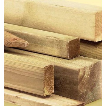 Confezione 4 pezzi palo quadrato 7x7x200 improntato in legno FSC