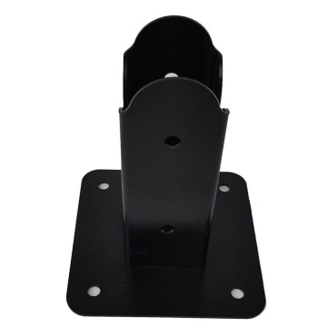 Porta palo a pavimento con cataforesi, spessore 3 mm, dimensioni 7x7