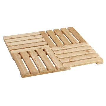 Confezione 4 mattonelle in larice, dimensioni 34x34x h4 cm