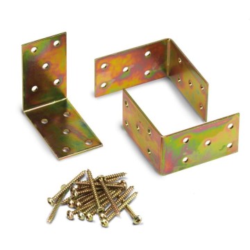 Confezione 3 pezzi kit angolari 40x40mm con viti per fissaggio cavali