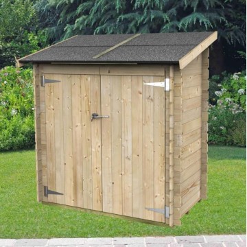 Casetta bh16 Ambrogio addossata 155x85 cm in color larice, certificat