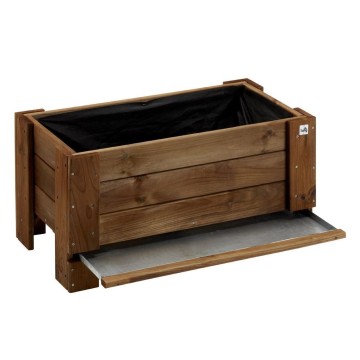 Giardiniera a terra color castagno 81x44xh40 cm certificata FSC