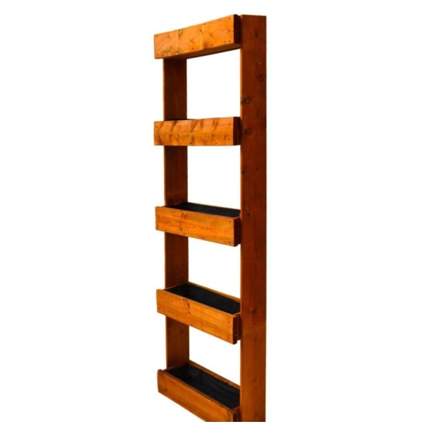 Ortolegno Balcony Diritto 5 Vasche 71x16,5xh164 cm - Color Castagno: