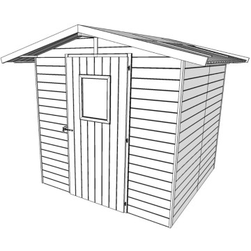 Casetta vaniglia in perlina d'abete naturale 200x207 cm: pareti preas