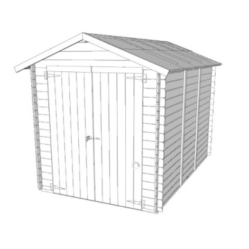 Casetta da giardino BH16 Fiamma 178x273 cm, certificata PDC PEF.