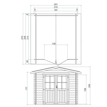 Casetta BH25 Opera 215x250 in legno certificato PEFC - Versione PDF