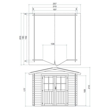 "Casetta BH25 Opera 215x180 in legno certificato PEFC"