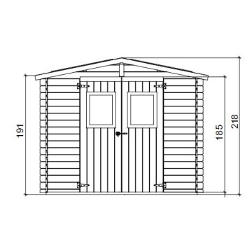 Casetta Hobby in perlina d'abete naturale 248x198cm: pareti preassemb
