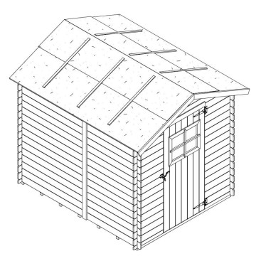 Casetta Gaeta: Elegante abitazione in perlina d'abete naturale, misur
