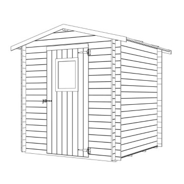 Casetta Regis in perlina d'abete naturale, dimensioni 198x198cm