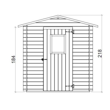 Casetta Regis in perlina d'abete naturale, dimensioni 198x198cm