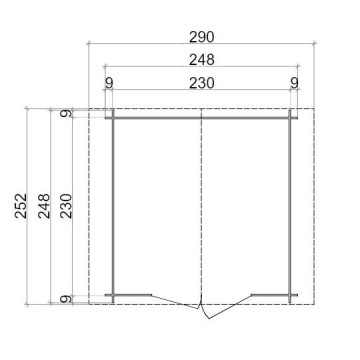 Casetta Hobby: Pareti preassemblate in perlina d'abete naturale 248x2