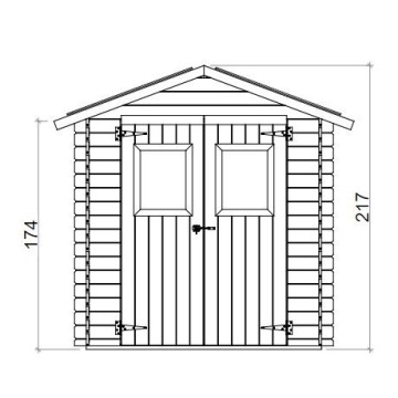 Casetta Hobby: Pareti preassemblate in perlina d'abete naturale 198x1