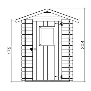 Casetta Hobby in perlina d'abete naturale 146x146cm: pareti preassemb