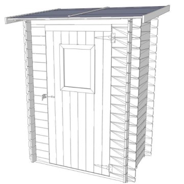 Casetta Hobby monofalda preassemblata in perlina d'abete naturale 146