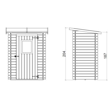 Casetta Hobby monofalda preassemblata in perlina d'abete naturale 146