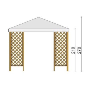 Gazebo Fox JT40 Pocket - Copertura in PVC resistente - 300x300 cm
