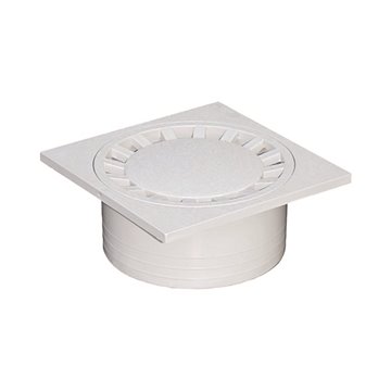 Chiusino Sifonato PVC Antishock 250x250 H87 Ø100 Grigio | Idrobay