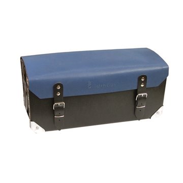 Borsa urano borsa cuoio blu/nera cm 46