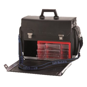 Borsa nera per assistenza tecnica in cuoio H41xL33xP16 cm - Idrobay