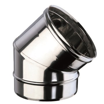 Gomito monoparete con curva a 42° MF diametro 80 in acciaio inox AISI 316L - Idrobay