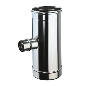 Raccordo a "t" 90° mf - inox ridotto a ø 80 m l 244 mm raccordo a t 90 g rid.80 d 140