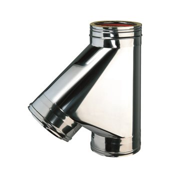 Raccordo a "t"135° mf inox/inox tee inox 135 gradi dp d80